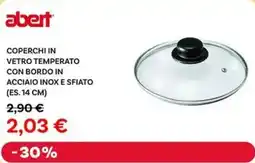 Max Factory Abert coperchi in vetro temperato con bordo in acciaio inox e sfiato (es. 14 cm) offerta