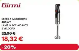 Max Factory Girmi mixer a immersione lame in acciaio inox 2 velocità offerta