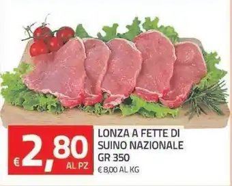 TuoDi Lonza A Fette Di Suino Nazionale Gr 350 offerta