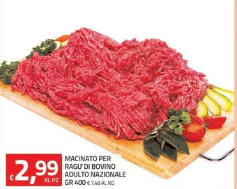 TuoDi Macinato Per Ragu' Di Bovino Adulto Nazionale Gr 400 offerta