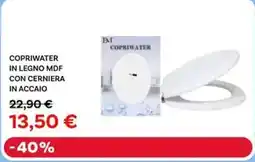 Max Factory Copriwater in legno mdf con cerniera in accaio offerta