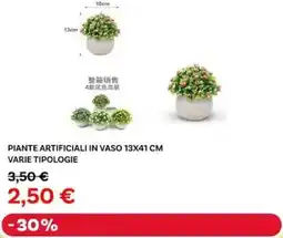 Max Factory Piante artificiali in vaso 13x41 cm offerta