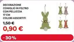 Max Factory Decorazione coniglio in feltro con pelliccia 17 cm offerta