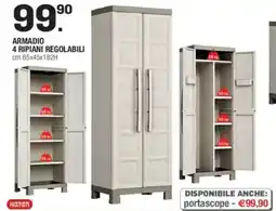 Brico OK Keter armadio 4 ripiani regolabili offerta