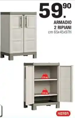 Brico OK Keter armadio 2 ripiani offerta
