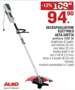 Brico OK AL-KA Decespugliatore elettrico asta dritta offerta