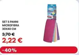 Max Factory Set 5 panni microfibra 30x40 cm offerta