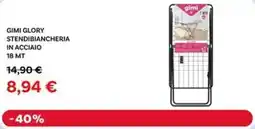 Max Factory Gimi glory stendibiancheria in acciaio 18 MT offerta
