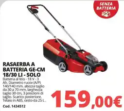 Brico Io Rasaerba a batteria GE-CM18/30 LI - solo offerta