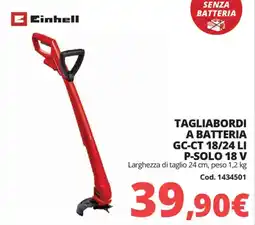 Brico Io Einhell tagliabordi a batteria GC-CT 18/24 LI p-solo 18 V offerta