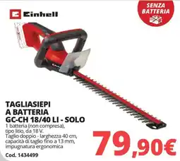 Brico Io Einhell tagliasiepi a batteria GC-CH 18/40 LI - Solo offerta