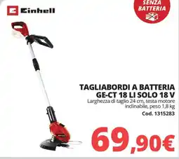 Brico Io Einhell tagliabordi a batteria GE-CT 18 LI Solo 18 V offerta