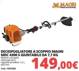 Brico Io DECESPUGLIATORE A SCOPPIO MAORI MDC 4300 S GIUNTABILE offerta