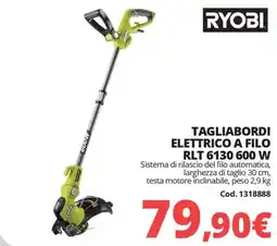 Brico Io RYOBI TAGLIABORDI ELETTRICO A FILO RLT 6130 600 W offerta