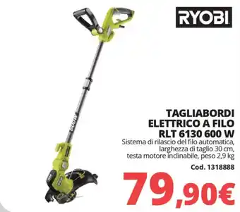 Brico Io RYOBI TAGLIABORDI ELETTRICO A FILO RLT 6130 600 W offerta