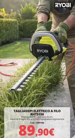 Brico Io RYOBI TAGLIASIEPI ELETTRICO A FILO RHT5150 offerta