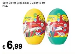 Iper La Grande Uova Giotto Bebè Stick & Color 12 cm FILA offerta