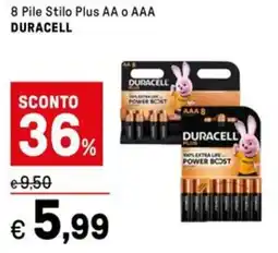 Iper La Grande 8 Pile Stilo Plus AA o AAA DURACELL offerta