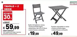 Iper La Grande Tavolo + 2 sedie offerta