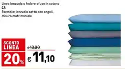 Iper La Grande Linea lenzuola o federe sfuse in cotone CÁ offerta