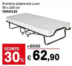 Iper La Grande Brandina pieghevole Luxor 80 x 200 cm VERAFLEX offerta