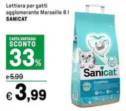 Iper La Grande Lettiera per gatti agglomerante Marseille SANICAT offerta