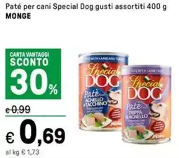 Iper La Grande Paté per cani Special Dog MONGE offerta