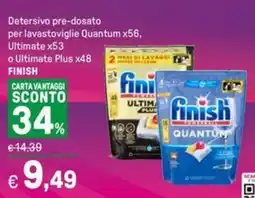Iper La Grande Detersivo pre-dosato per lavastoviglie Quantum x56, Ultimate x53 o Ultimate Plus x48 FINISH offerta
