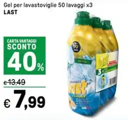 Iper La Grande Gel per lavastoviglie 50 lavaggi x3 LAST offerta