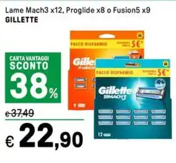 Iper La Grande Lame Mach3 x12, Proglide x8 o Fusion5 x9 GILLETTE offerta