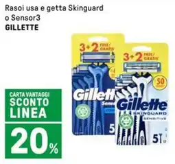 Iper La Grande Rasoi usa e getta Skinguard o Sensor3 GILLETTE offerta