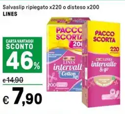 Iper La Grande Salvaslip ripiegato x220 o disteso x200 LINES offerta