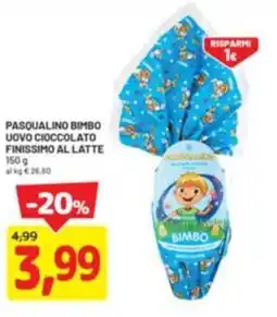 DPiù Pasqualino bimbo uovo cioccolato finissimo al latte offerta
