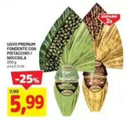 DPiù Uovo premium fondente con pistacchio/ nocciola offerta