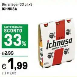 Iper La Grande Birra lagerichnusa ICHNUSA offerta