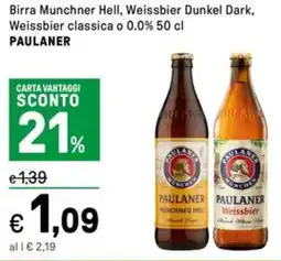 Iper La Grande Birra Munchner Hell, Weissbier Dunkel Dark, Weissbier classica o 0.0% PAULANER offerta