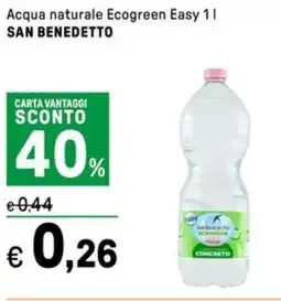 Iper La Grande Acqua naturale Ecogreen Easy SAN BENEDETTO offerta