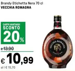 Iper La Grande Brandy Etichetta Nera VECCHIA ROMAGNA offerta