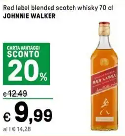 Iper La Grande Red label blended scotch whisky JOHNNIE WALKER offerta