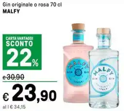 Iper La Grande Gin originale o rosa MALFY offerta