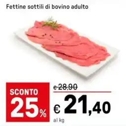 Iper La Grande Fettine sottili di bovino adulto offerta