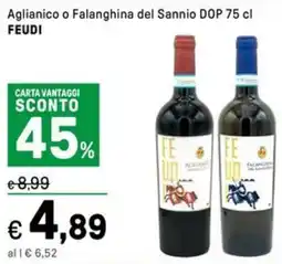 Iper La Grande Aglianico o Falanghina del Sannio DOP FEUDI offerta