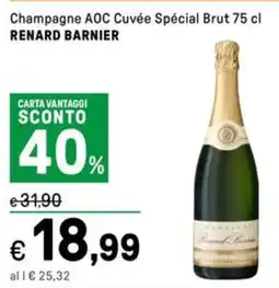Iper La Grande Champagne AOC Cuvée Spécial Brut RENARD BARNIER offerta