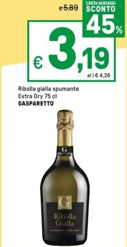 Iper La Grande Ribolla gialla spumante Extra Dry GASPARETTO offerta