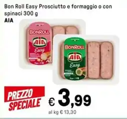 Iper La Grande Bon Roll Easy Prosciutto e formaggio o con spinaci AIA offerta