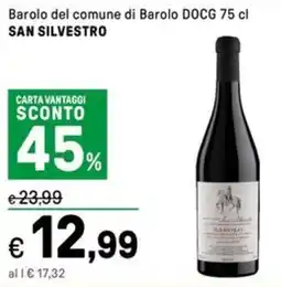 Iper La Grande Barolo del comune di Barolo DOCG SAN SILVESTRO offerta