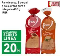Iper La Grande Pane bianco, 8 cereali e soia, grano duro o integrale IPER offerta