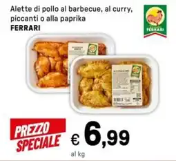 Iper La Grande Alette di pollo al barbecue, al curry, piccanti o alla paprika FERRARI offerta