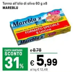 Iper La Grande Tonno all'olio di oliva MAREBLU offerta