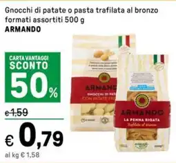 Iper La Grande Gnocchi di patate o pasta trafilata al bronzo ARMANDO offerta